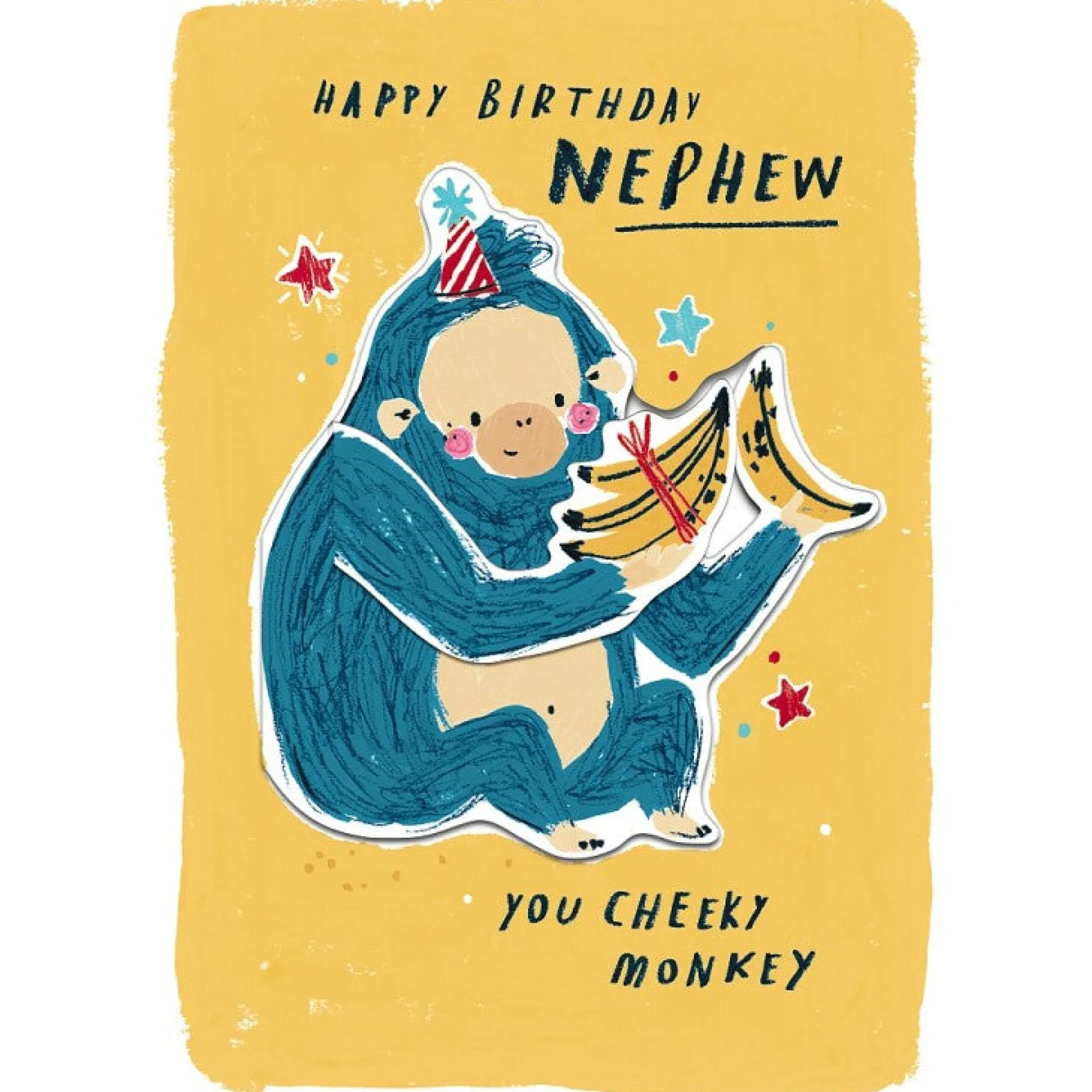 Cute 'Cheeky Monkey' Pop-Up Birthday Card For Nephew - Playground Collection By Hotchpotch London Size 5 x 7 inches