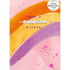 Hotchpotch Cute Birthday Card With Detachable Bracelet Spelling Out 'Magical'