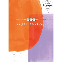 Hotchpotch Cute Birthday Card For Best Friend With Detachable 'Swiftie'- Inspired Bracelet Spelling Out 'BFF'
