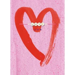 Hotchpotch Cute Romantic Card With Detachable 'Swiftie'- Inspired Bracelet Spelling Out 'Love' - Lucky Dip Greeting Card