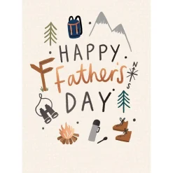 Hotchpotch Father's Day Card For Dad, Camping Adventure Theme 5x7 inches