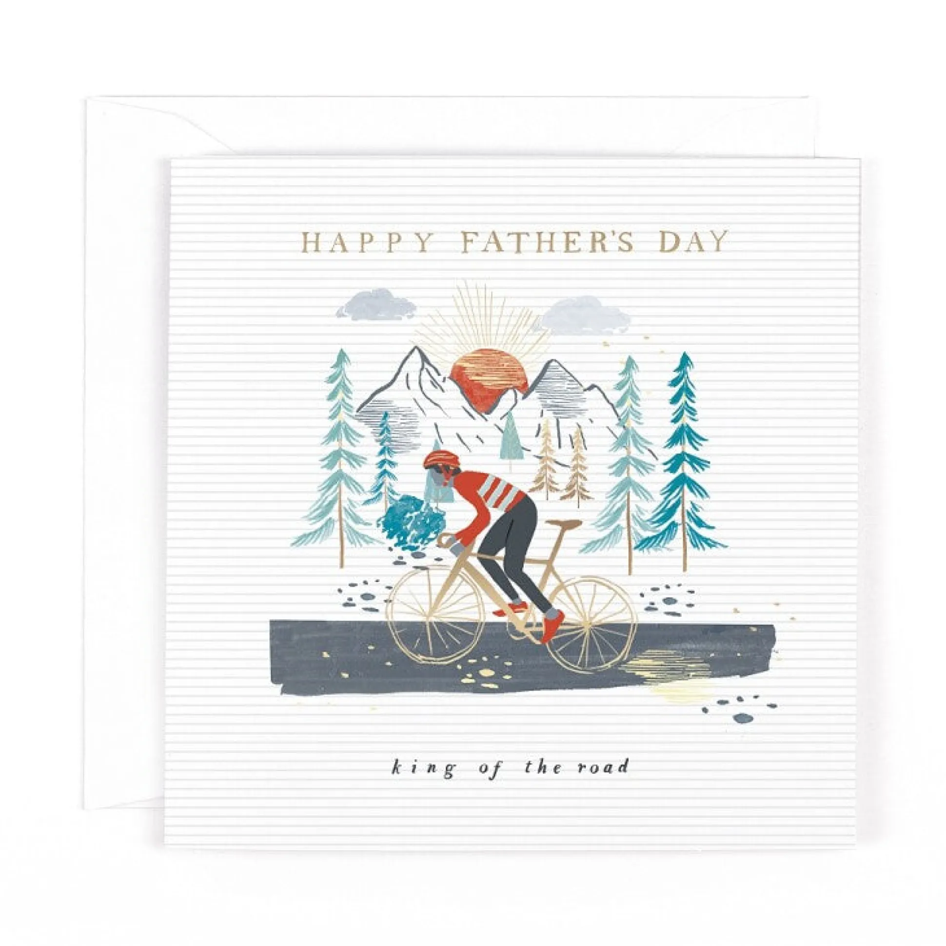 Hotchpotch Father's Day Card For Dad Cycling Themed 6x6 inches