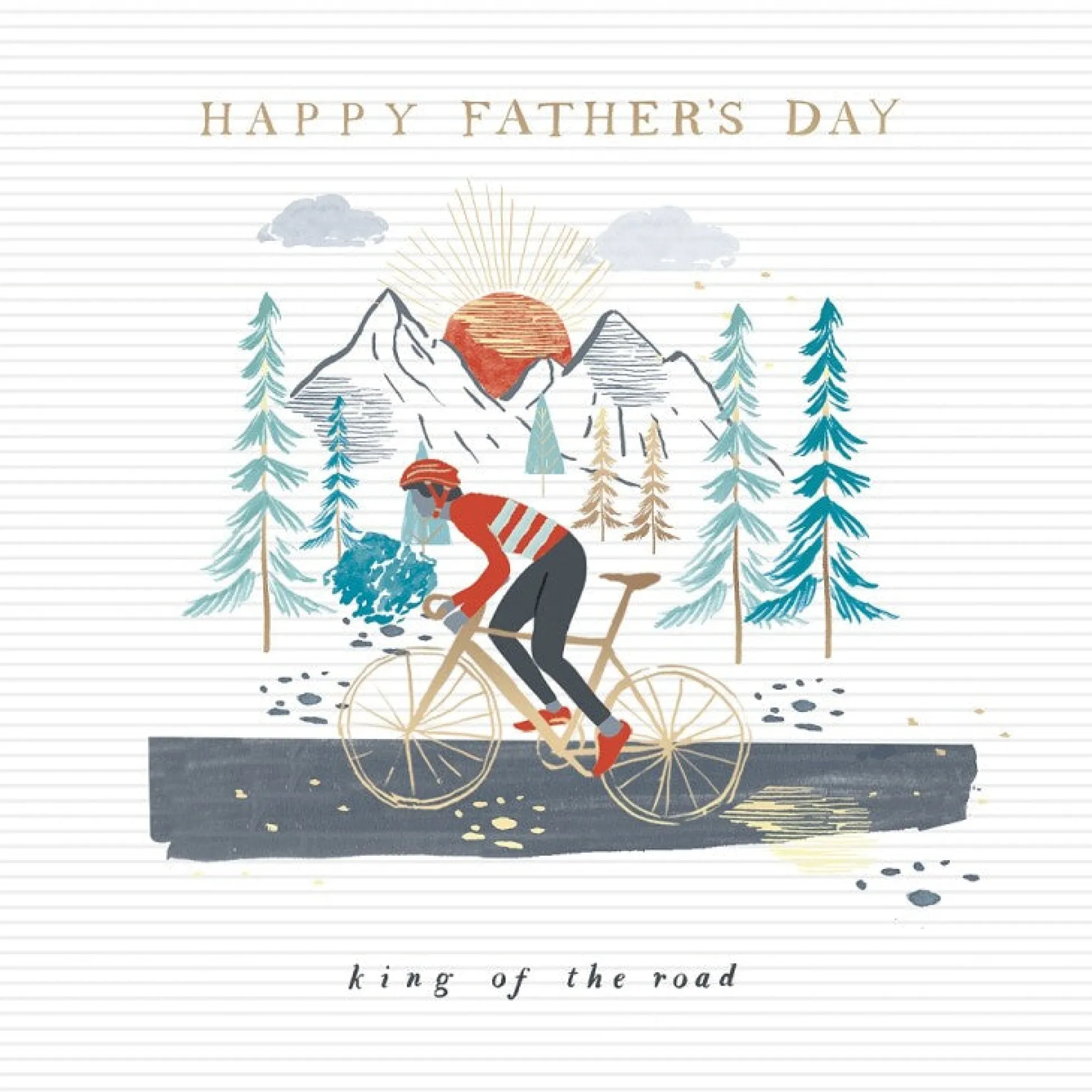 Hotchpotch Father's Day Card For Dad Cycling Themed 6x6 inches