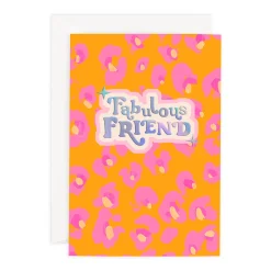 Hotchpotch Funky Birthday Card For A Fabulous Friend With Holographic Foil And 1970s-Style Patterns - Funky Town Greeting Card London Size 4 x 6 inches