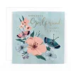 Luxury Birthday Card For Gorgeous Girlfriend With Satin Gold Foil Lettering And Stunning Artwork - Madeleine Collection by Hotchpotch London Size 6 x 6 inches