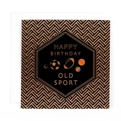Luxury Foiled Birthday Card 'Happy Birthday Old Sport' - Pocket Square Greeting Card by Hotchpotch London