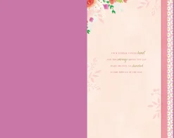 Luxury Hand-Finished Wedding Anniversary Card For Wife | Floral Design By Wishing Well Studios 7 x 11"