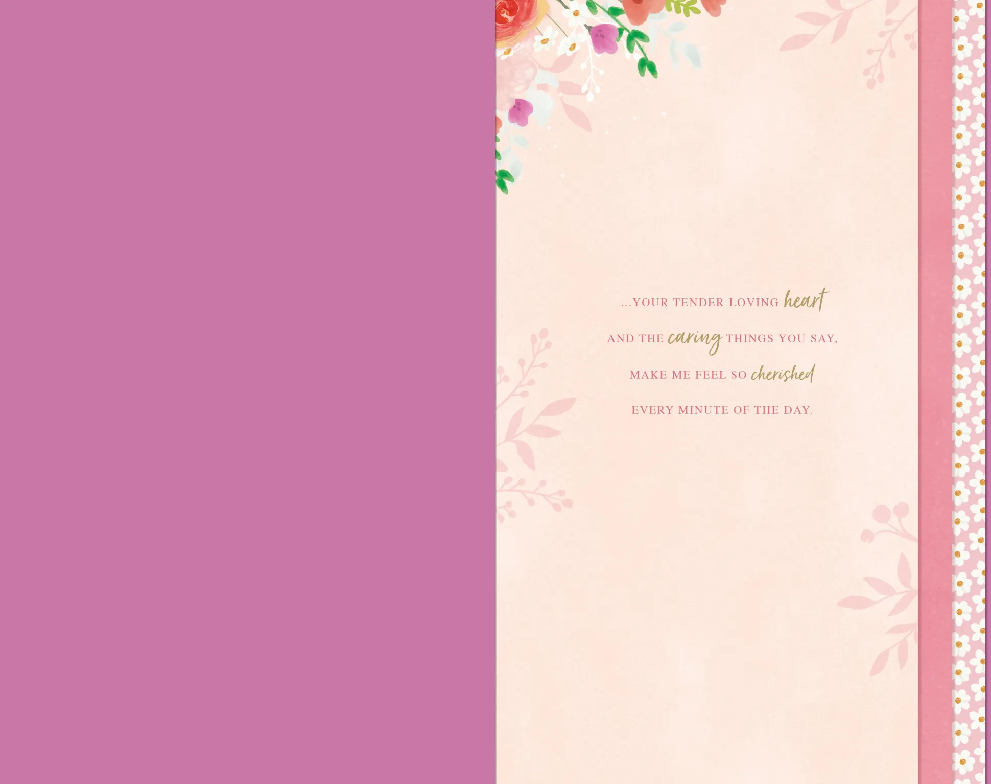 Luxury Hand-Finished Wedding Anniversary Card For Wife | Floral Design By Wishing Well Studios 7 x 11"