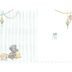 Me to You Birthday Card Tatty Teddy Floating With Balloon