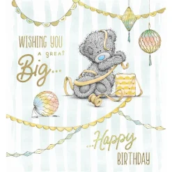 Me to You Birthday Card Tatty Teddy Tangled In Gift Ribbon