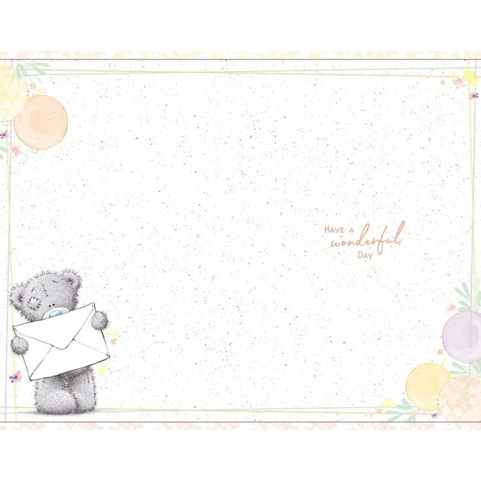 Me to You Birthday Card Tatty Teddy In a Meadow