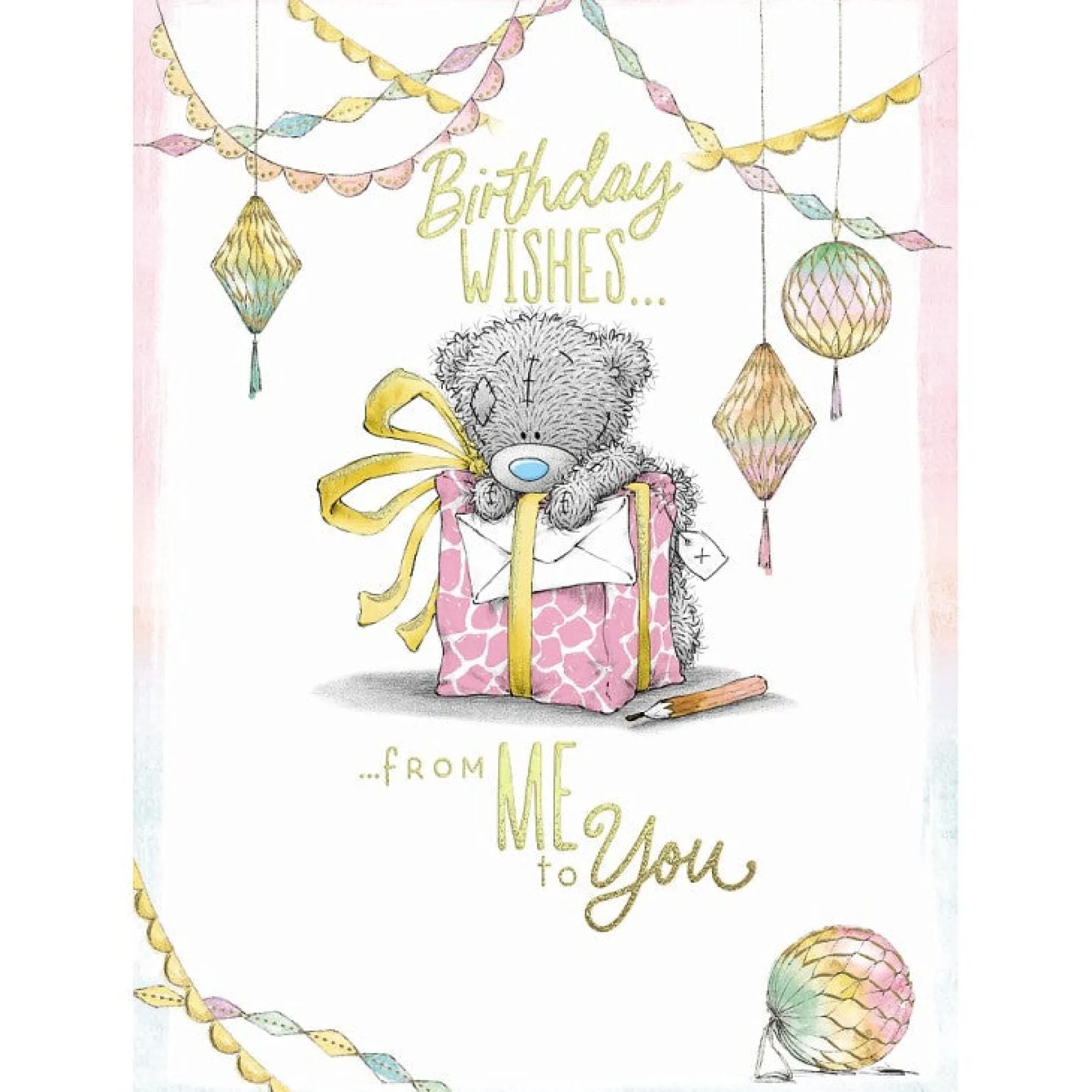 Me to You Birthday Card Tatty Teddy With Large Gift