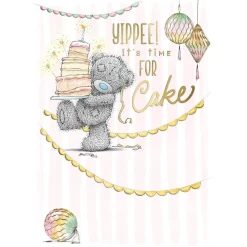 Me to You Birthday Card Tatty Teddy Carrying A Cake