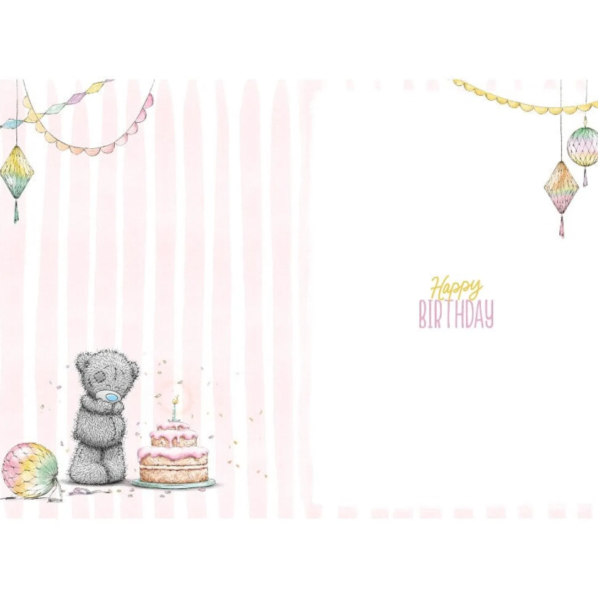 Me to You Birthday Card Tatty Teddy Carrying A Cake