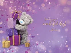 Me to You Photo-real 40th Bear With Stack Of Gifts