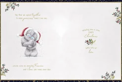 Me to You Tatty Teddy 'Amazing Fiancée' Handmade Christmas Card