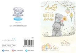 Me To You Tatty Teddy Aunty Have A Wonderful Birthday Card