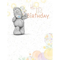 Me to You Tatty Teddy Birthday Card With Party Balloons