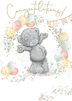 Me to You Tatty Teddy Congratulations Greeting Card 5 x 7 Inches (12 x 17 Cms) - Official Collection