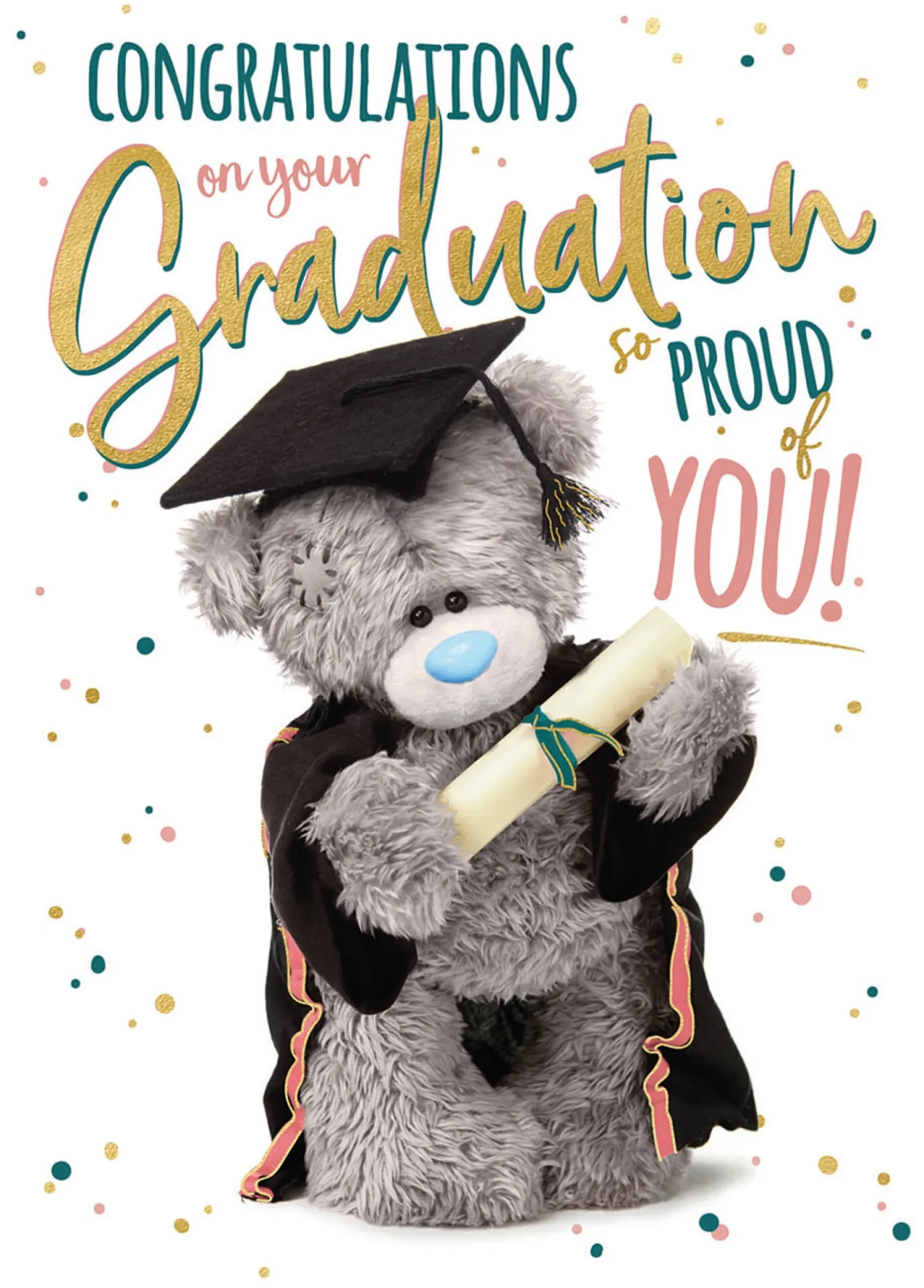 Me To You Tatty Teddy Congrats On Your Graduation Greeting Card 5x7ins - Official Collection