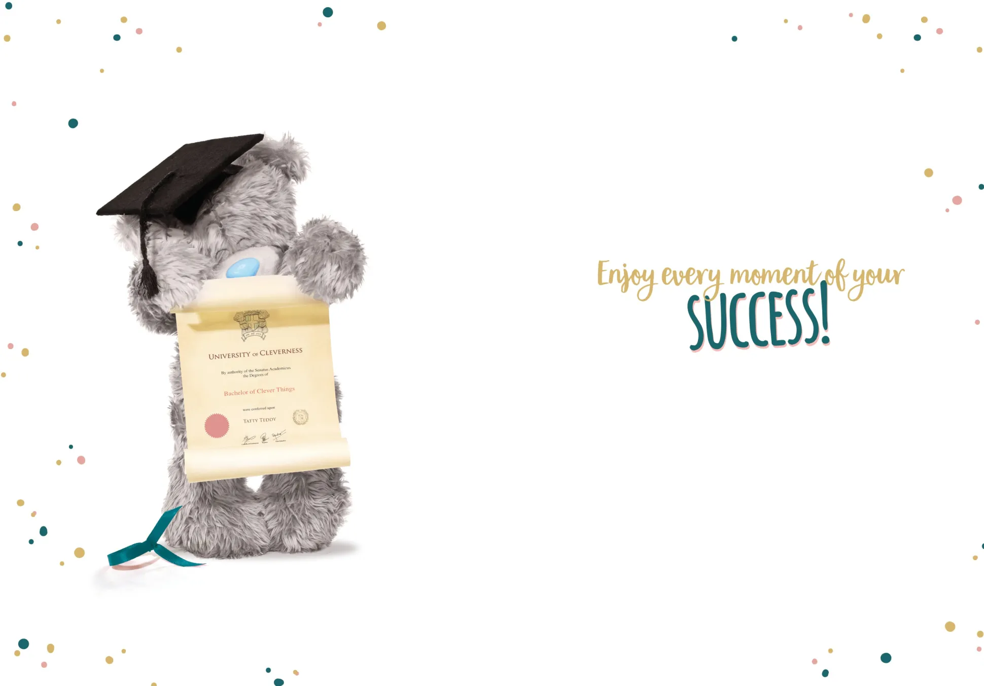Me To You Tatty Teddy Congrats On Your Graduation Greeting Card 5x7ins - Official Collection