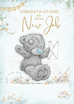 Me to You Tatty Teddy Congratulations On Your New Job Greeting Card 5 x 7 Inches (12 x 17 Cms) - Official Collection