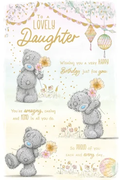Me to You Tatty Teddy Cute Birthday Card To A Lovely Daughter - Official Collection