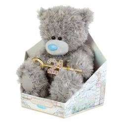 Me to You Tatty Teddy Cute Plush 21st Birthday Bear With Key 19cm-High Presented On Premium Gift Plinth