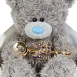 Me to You Tatty Teddy Cute Plush 21st Birthday Bear With Key 19cm-High Presented On Premium Gift Plinth