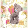 Me to You Tatty Teddy Cute 3D Photo Finish Keepsake Birthday Card For A Lovely Mum - Official Collection
