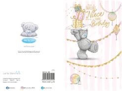 Me to You Tatty Teddy Cute Birthday Card For A Fabulous Niece, Bear Balancing Presents - Official Collection
