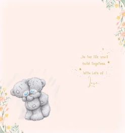 Me to You Tatty Teddy Cute Engagement Card With Gold Foil Detail 4x8 inches