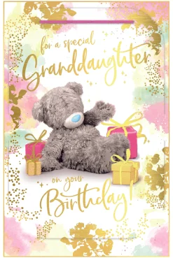 Me to You Tatty Teddy Cute 3D Photo Finish Keepsake Birthday Card For A Special Granddaughter - Official Collection