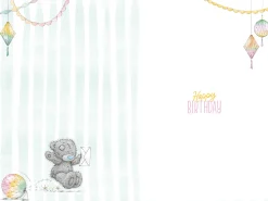Me to You Tatty Teddy Cute 70th Birthday Card, Bear With Streamers - 6 x 9"