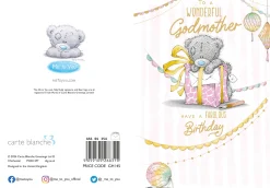 Me to You Tatty Teddy Cute Birthday Greetings Card 'To A Wonderful Godmother' - Official Collection