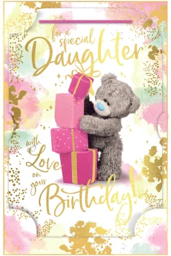 Me to You Tatty Teddy Cute 3D Photo Finish Keepsake Birthday Card For A Special Daughter - Official Collection