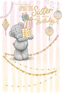 Me to You Tatty Teddy Cute Birthday Card To The Most Amazing Sister - Official Collection