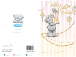 Me to You Tatty Teddy Cute Birthday Card To The Most Amazing Sister - Official Collection