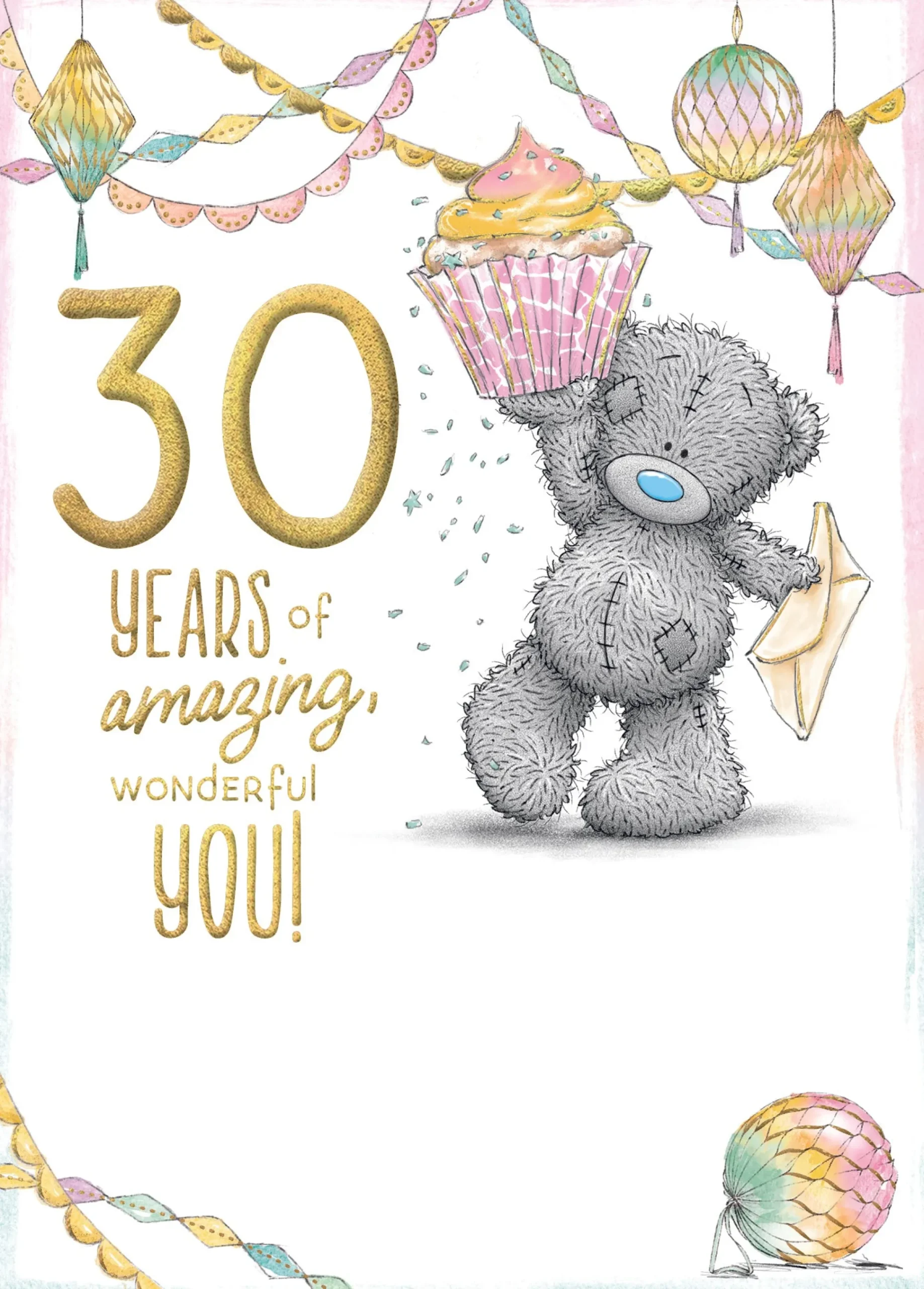 Me to You Tatty Teddy Cute 30th Birthday Card - 5 x 7"
