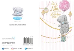 Me to You Tatty Teddy Cute Birthday Card For Special Nan - Official Collection