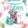 Me to You Tatty Teddy 3D Luxury Keepsake Birthday Card, Happiest Of Birthdays 6 x 6" - Official Collection
