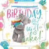 Me to You Tatty Teddy 3D Luxury Keepsake Birthday Card, Super-Duper Birthday 6 x 6" -