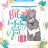 Me to You Tatty Teddy 3D Luxury Keepsake Birthday Card, Great Big Birthday Wishes 6 x 6" -