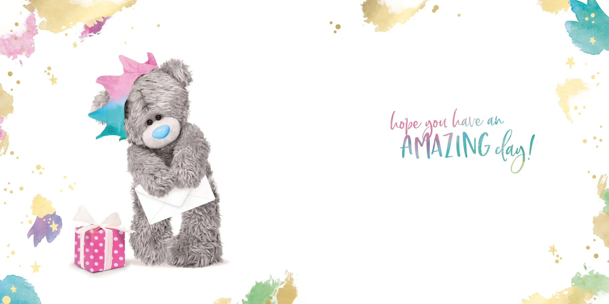 Me to You Tatty Teddy 3D Luxury Keepsake Birthday Card, Great Big Birthday Wishes 6 x 6" -