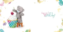 Me to You Tatty Teddy 3D Luxury Cherry And Cupcake Keepsake Birthday Card 6 x 6" -
