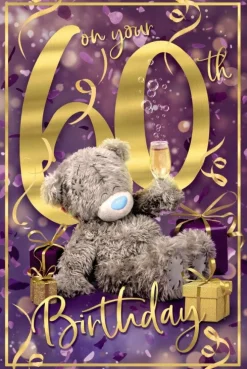 Me to You Tatty Teddy 3D 60th Birthday Card