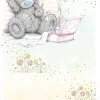 Me to You Tatty Teddy Get Well In Hospital Cute Card - 4 x 8"