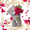 Me to You Tatty Teddy Gorgeous Girlfriend 3D Keepsake Birthday Greeting Card 6x6ins -