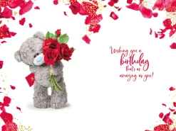 Me to You Tatty Teddy Gorgeous Girlfriend 3D Keepsake Birthday Greeting Card 6x6ins -