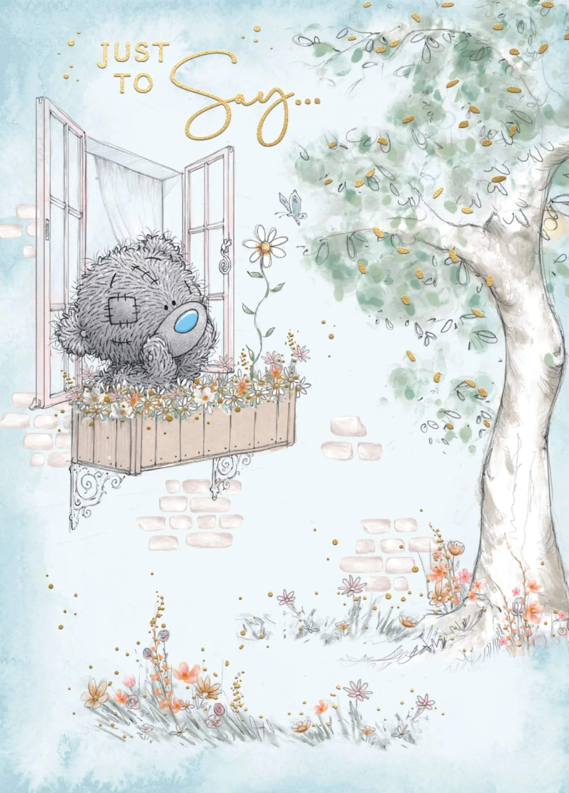 Me to You Tatty Teddy 'Just To Say' Thoughtful Greeting Card 5 x 7" - Official Collection